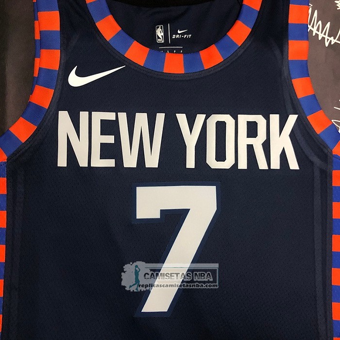 Camiseta New York Knicks Carmelo Anthony NO 7 Ciudad Edition 2019-20 Azul